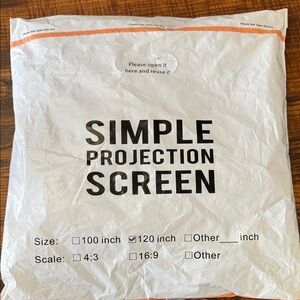 Simple Projection Screen - White